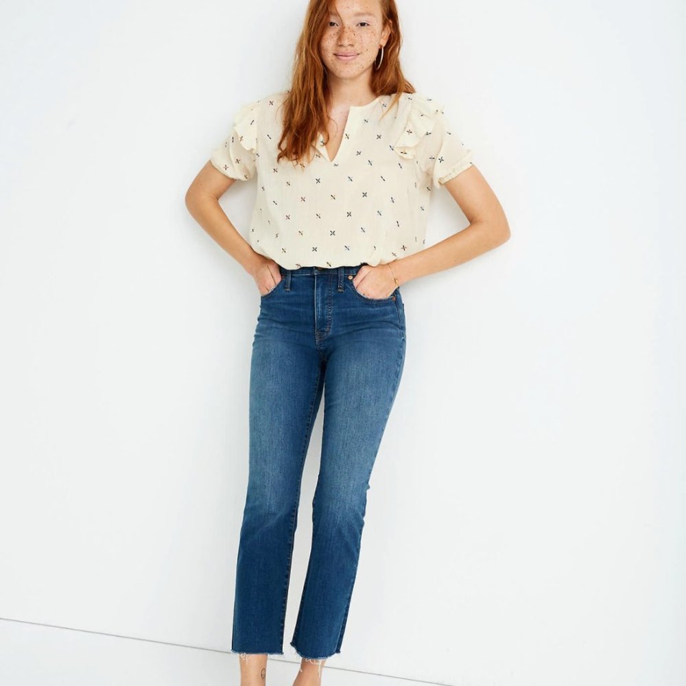 NWT Cali Demi-Boot Jean in Preston Wash